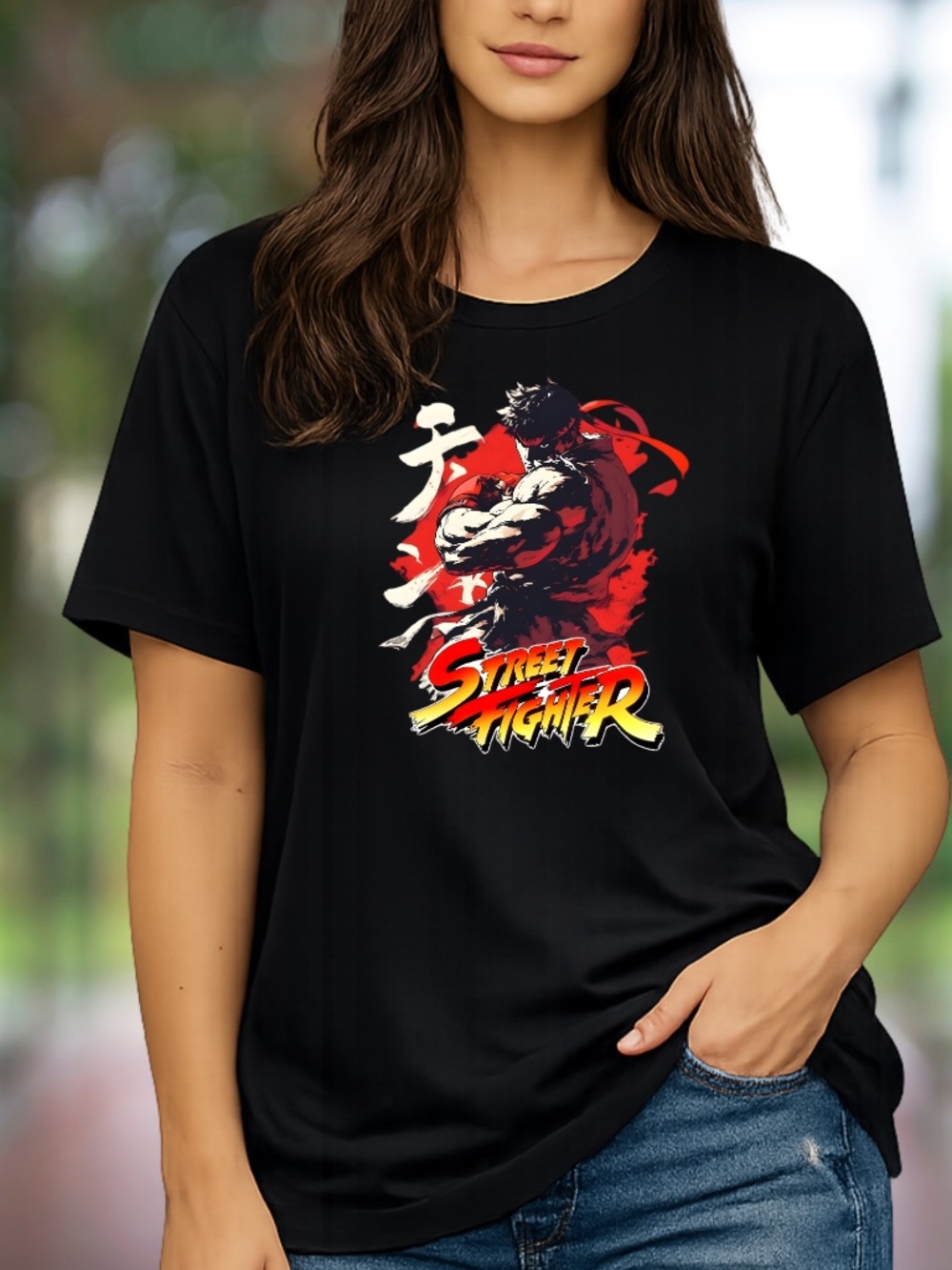 Street Fighter "Ryu" Graphic Tee – Vintage Black